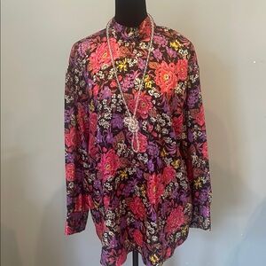 Floral Long Sleeve Blouse Zara small new
